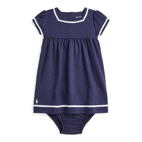 Ralph Lauren Striped Stretch Ponte Dress & Bloomer